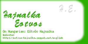 hajnalka eotvos business card