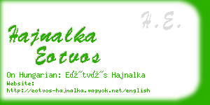 hajnalka eotvos business card